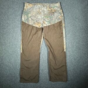 Wrangler Realtree Camo Hunting Pants Men's 44x32 Brown Green Outdoor Work